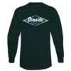 Seaside Surf Shop Mens Vintage Logo Long Sleeve Tee - Deep Forest -Surf Pro Shop vintage long sleeve deep forest back