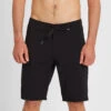 Volcom Mens Lido Solid Mod 20 Boardshort - Black 1 Volcom Mens Lido Solid Mod 20 Boardshort - Black -Surf Pro Shop volcom 0010 SOLIDLIDOMOD20front