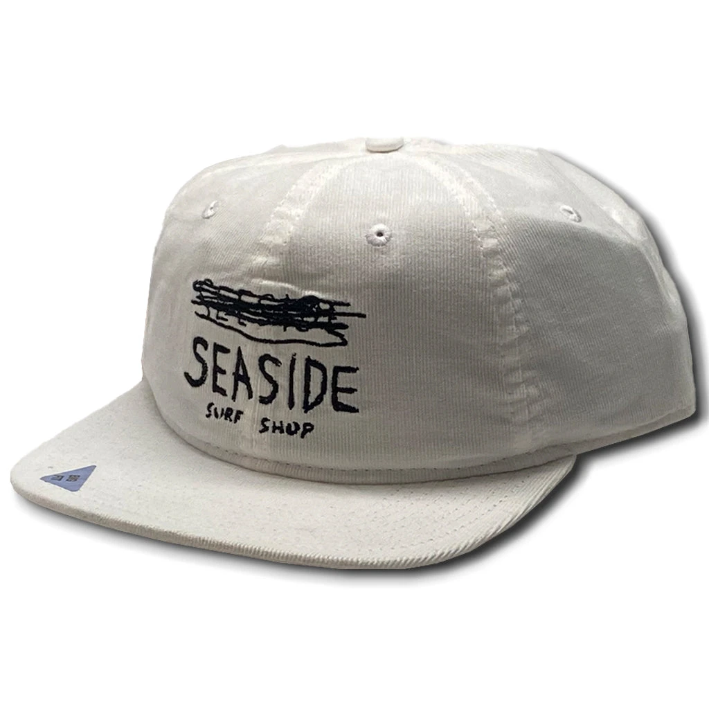 "Seeside" Surf Shop Big Fit Hat - Corduroy White 3 "Seeside" Surf Shop Big Fit Hat - Corduroy White