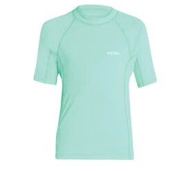 Xcel Girls Premium Stretch S/S UV Rashguard - Pistachio