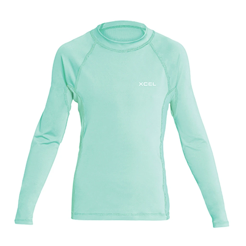 Xcel Girls Premium Stretch L/S UV Rashguard - Pistachio 3 Xcel Girls Premium Stretch L/S UV Rashguard - Pistachio