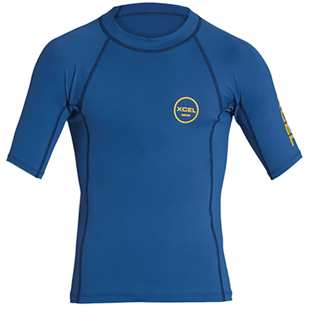 Xcel Youth Premium Stretch S/S UV Rashguard - Faint Blue 3 Xcel Youth Premium Stretch S/S UV Rashguard - Faint Blue