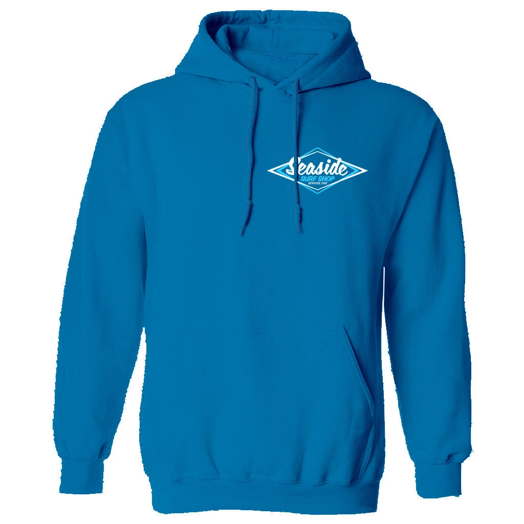 Seaside Surf Shop Youth Vintage Logo Pullover Hoody - Sapphire Blue 4 Seaside Surf Shop Youth Vintage Logo Pullover Hoody - Sapphire Blue - Image 2